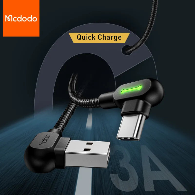 MCDODO 3A USB Type C Cable  LED e Micro USB Ricarica Rapida